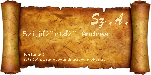 Szijártó Andrea névjegykártya